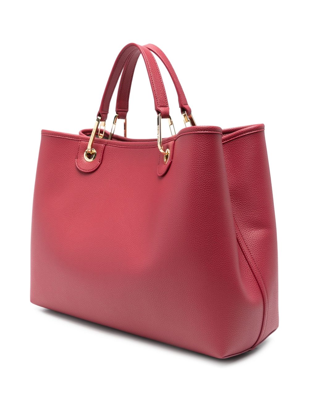 Emporio Armani MyEA Medium Deer-Print Shopper Bag Red