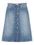 Stella McCartney Denim A-Line Midi Skirt Blue Blue