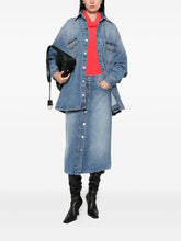 Stella McCartney Denim A-Line Midi Skirt Blue Blue