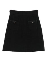 Dolce & Gabbana Tweed Mini Skirt with Patch Pockets in Black black