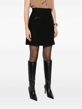 Dolce & Gabbana Tweed Mini Skirt with Patch Pockets in Black black