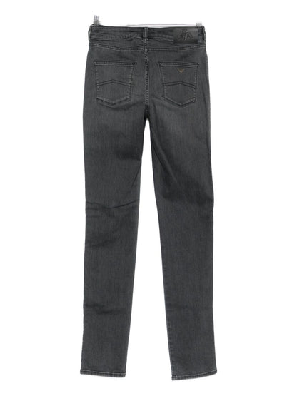 Emporio Armani Logo-Detail Straight-Leg Grey Jeans grey