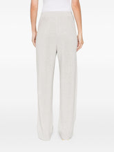 Brunello Cucinelli Ribbed Knit Cropped Straight-Leg Trousers Grey