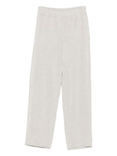 Brunello Cucinelli Ribbed Knit Cropped Straight-Leg Trousers Grey