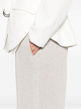 Brunello Cucinelli Ribbed Knit Cropped Straight-Leg Trousers Grey