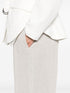 Brunello Cucinelli Ribbed Knit Cropped Straight-Leg Trousers Grey