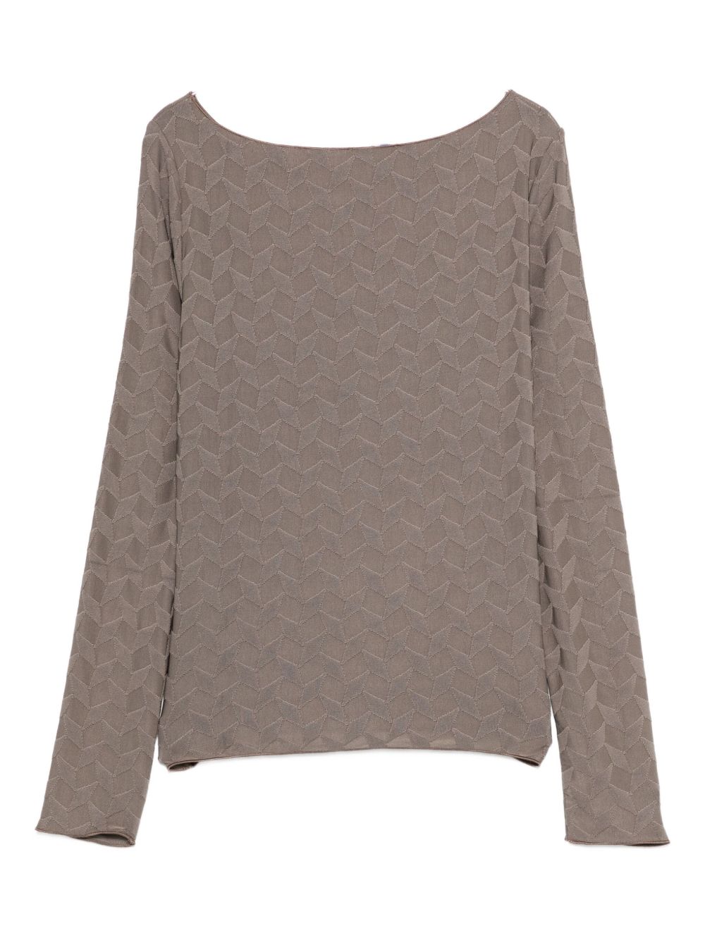 Emporio Armani Silk-Blend Boat-Neck Jumper Dove Grey