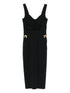 Elisabetta Franchi Sweetheart Neckline Sleeveless Mini Dress Black Black