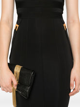 Elisabetta Franchi Sweetheart Neckline Sleeveless Mini Dress Black Black