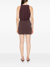 Elisabetta Franchi Chain-Embellished Sleeveless Mini Dress Bordeaux