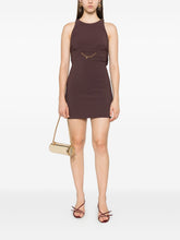 Elisabetta Franchi Chain-Embellished Sleeveless Mini Dress Bordeaux