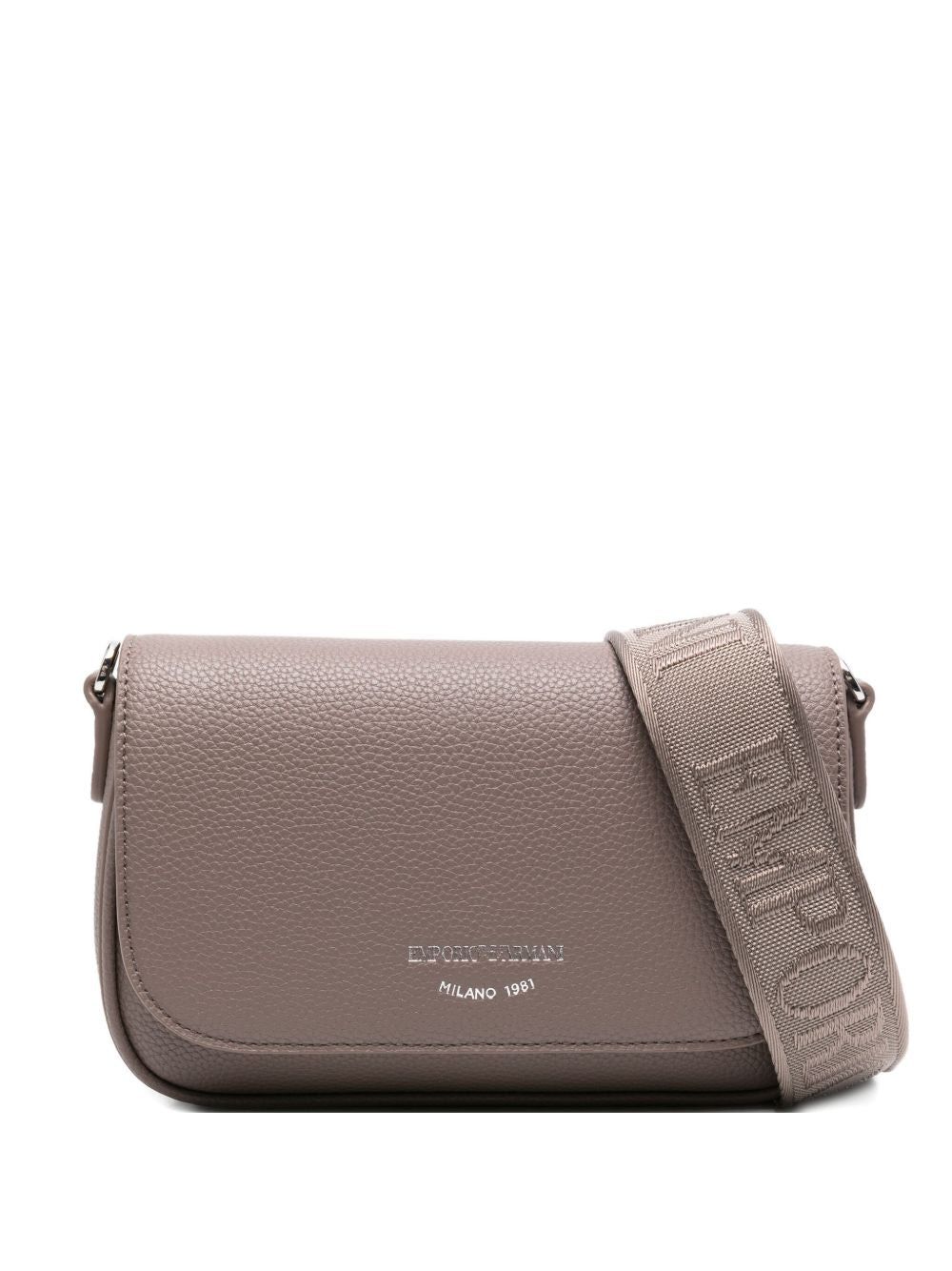 Emporio Armani Deer Print Mini Crossbody Bag Dove Grey