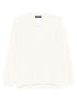 Fabiana Filippi V-Neck Ribbed Wool Sweater Beige