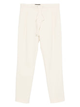 Fabiana Filippi Slim Pleated Drawstring Trousers Beige