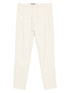 Fabiana Filippi Slim Pleated Drawstring Trousers Beige