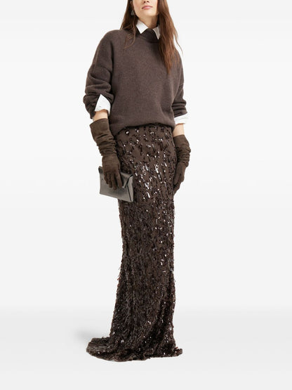 Brunello Cucinelli Cashmere Turtleneck Sweater Brown Brown