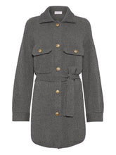 Brunello Cucinelli Ribbed-Knit Wool and Cashmere Belted Cardigan Grey