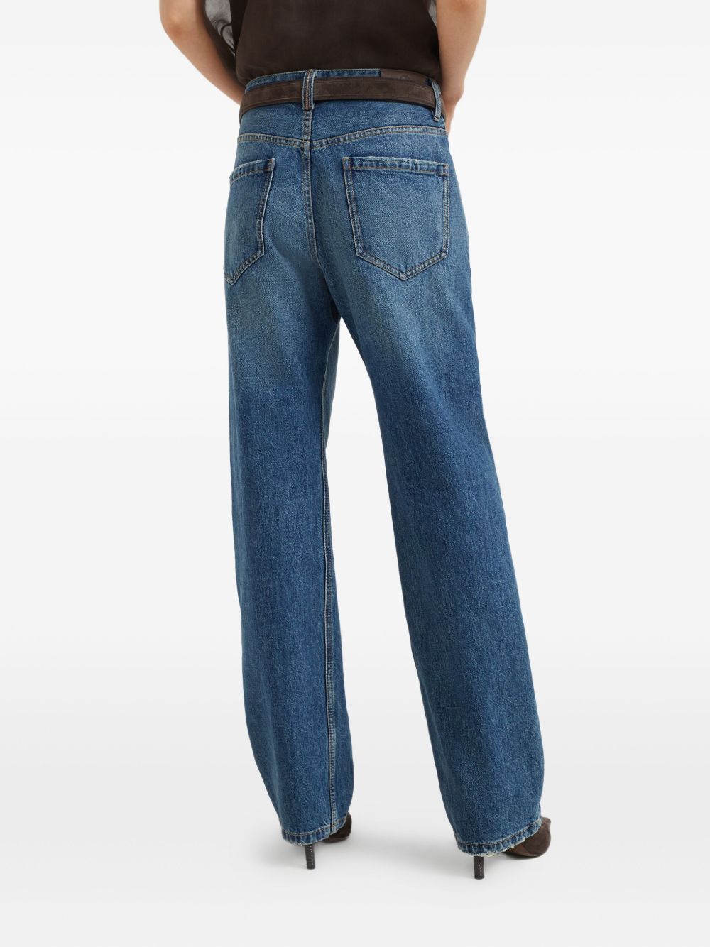 Brunello Cucinelli High-Waisted Blue Denim Jeans Blue