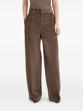 Brunello Cucinelli Wide-Leg Cotton Trousers Brown Brown