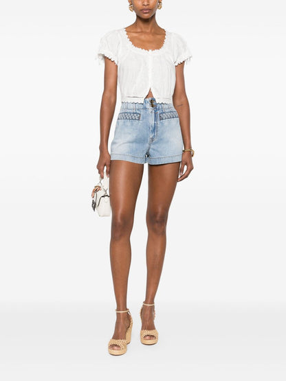 Zimmermann Lucky Denim Shorts in Clear Blue