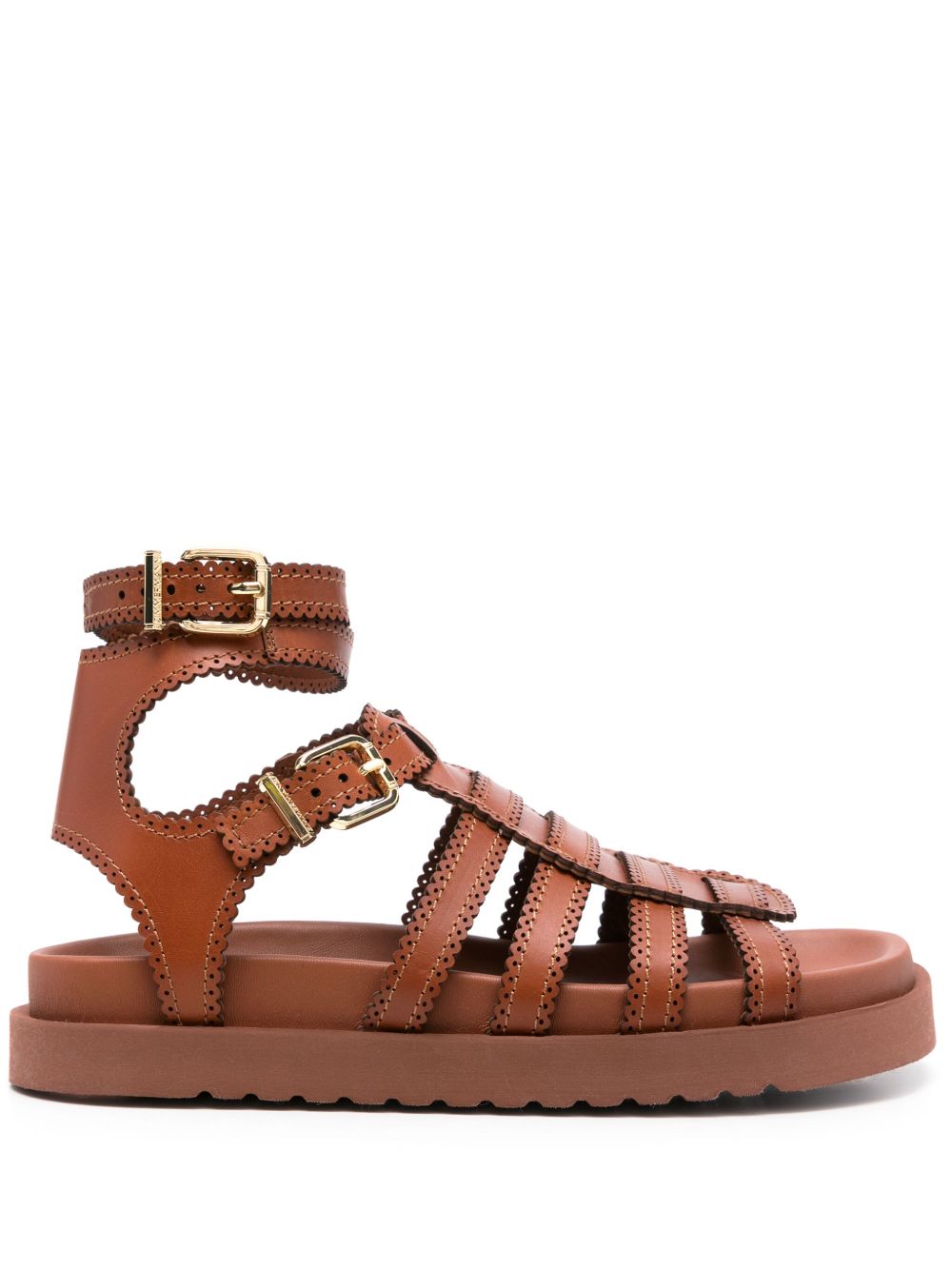 Zimmermann Silk and Nylon Brown Sandals brown