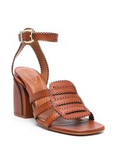 Zimmermann Goldie Silk-Nylon Leather Sandals Powder
