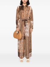 Zimmermann Lucky Printed Silk Wide-Leg Trousers Brown
