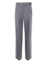 Brunello Cucinelli High-Rise Pleated Wool Trousers Grey Grey