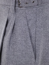 Brunello Cucinelli High-Rise Pleated Wool Trousers Grey Grey