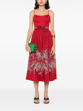 Zimmermann Rhiannon Printed Midi Dress Red