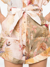 Zimmermann Ascension Linen Belted Playsuit Powder