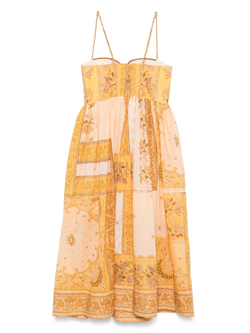Zimmermann Lucky Corset Cotton Dress Beige