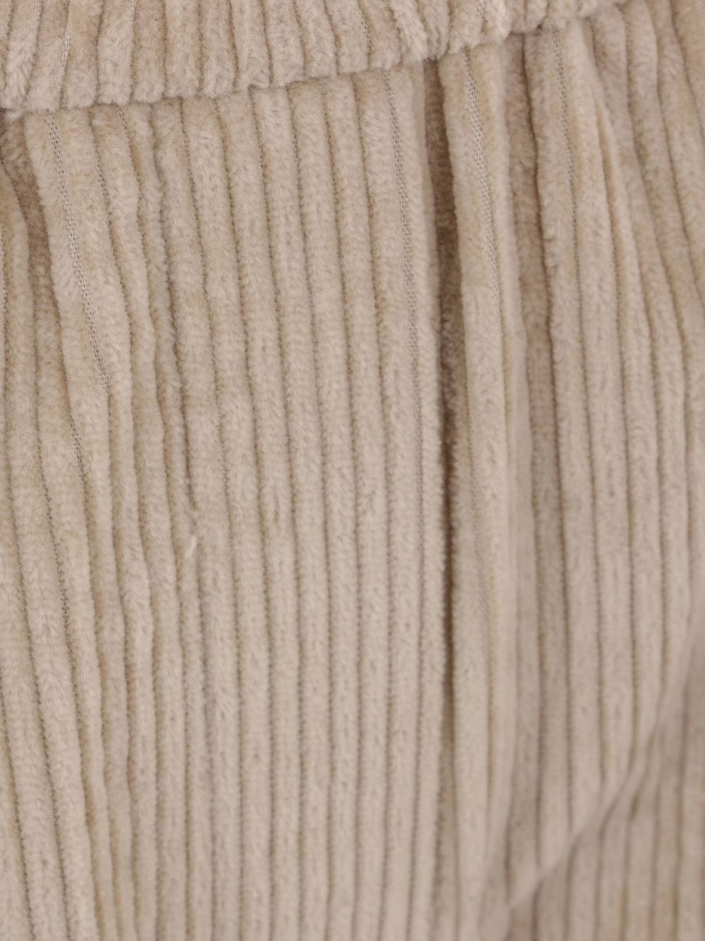 Brunello Cucinelli High-Waisted Stretch Corduroy Trousers Beige