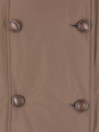 Brunello Cucinelli Double-Breasted Short Down Jacket Beige
