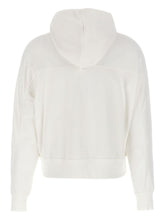 Brunello Cucinelli Cotton Zip Hoodie with Logo Patch White