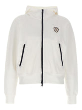 Brunello Cucinelli Cotton Zip Hoodie with Logo Patch White