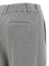 Brunello Cucinelli High-Rise Tailored Cotton-Blend Trousers Grey