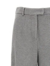 Brunello Cucinelli High-Rise Tailored Cotton-Blend Trousers Grey