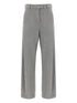 Brunello Cucinelli High-Rise Tailored Cotton-Blend Trousers Grey