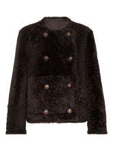 Brunello Cucinelli Double-Breasted Reversible Lamb Fur Jacket Brown Brown