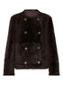 Brunello Cucinelli Double-Breasted Reversible Lamb Fur Jacket Brown Brown