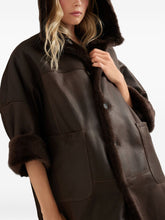 Brunello Cucinelli Double-Breasted Lamb Fur Coat Brown