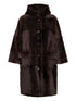 Brunello Cucinelli Double-Breasted Lamb Fur Coat Brown