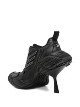 Balenciaga Monday Heel Sculpted Calf Leather Boots Black