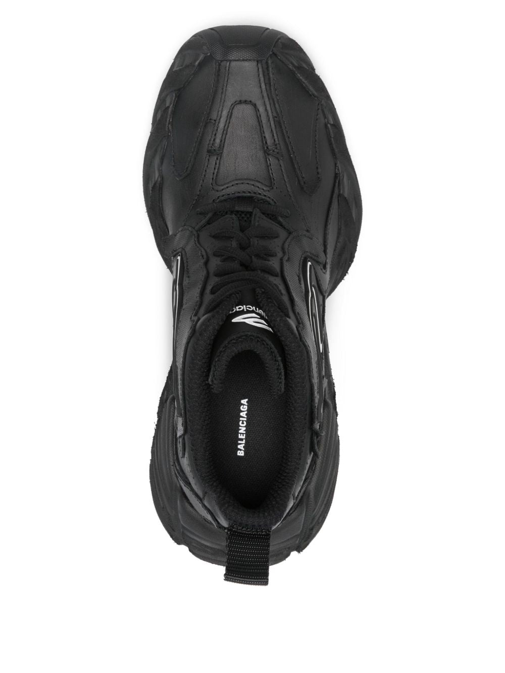 Balenciaga Monday Heel Sculpted Calf Leather Boots Black