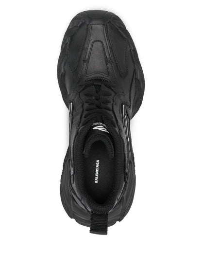 Balenciaga Monday Heel Sculpted Calf Leather Boots Black