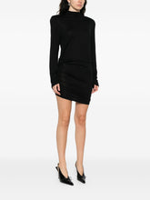 Jacquemus La Robe Spallina Asymmetric High-Neck Mini Dress Black