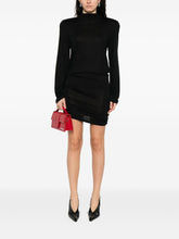 Jacquemus La Robe Spallina Asymmetric High-Neck Mini Dress Black