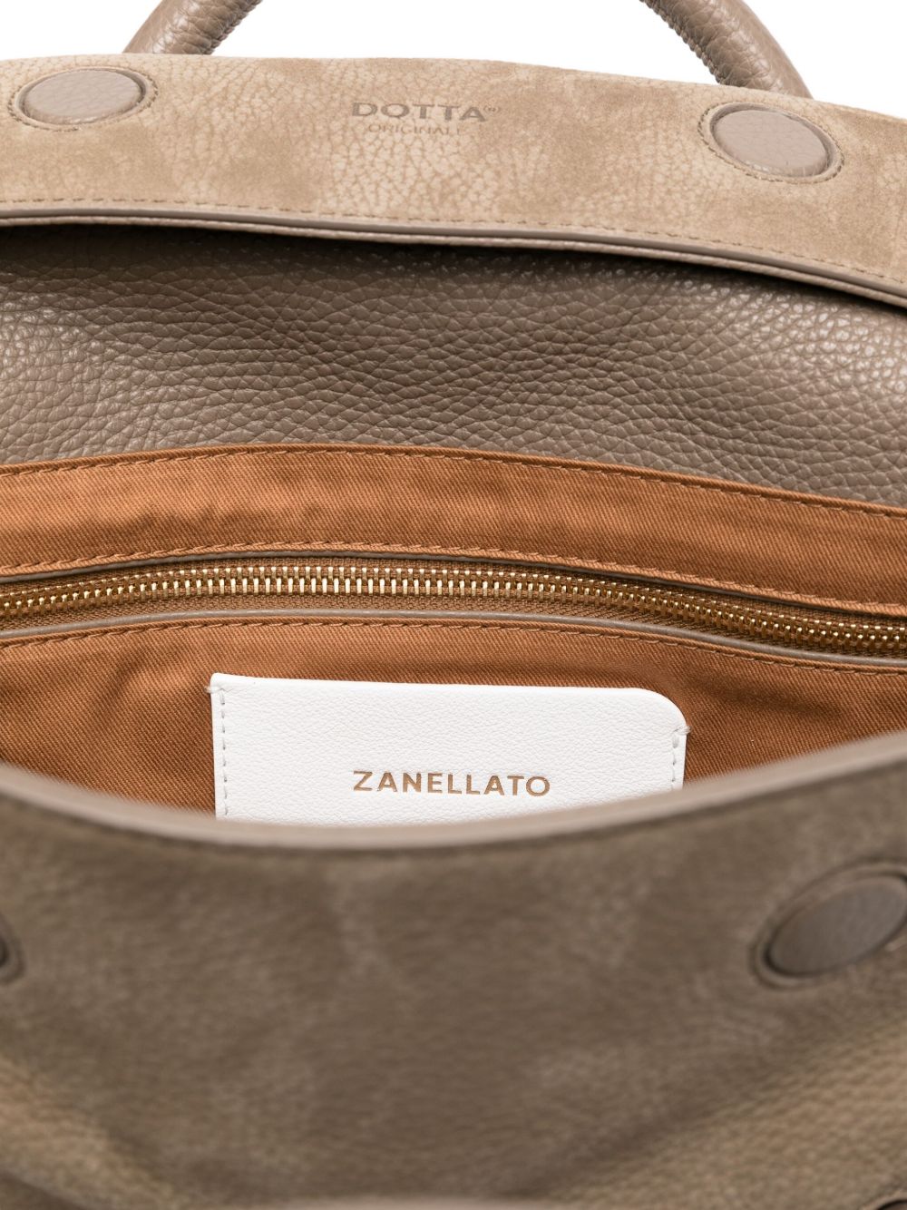 Zanellato Small Suede Twist-Lock Handbag Dove Grey