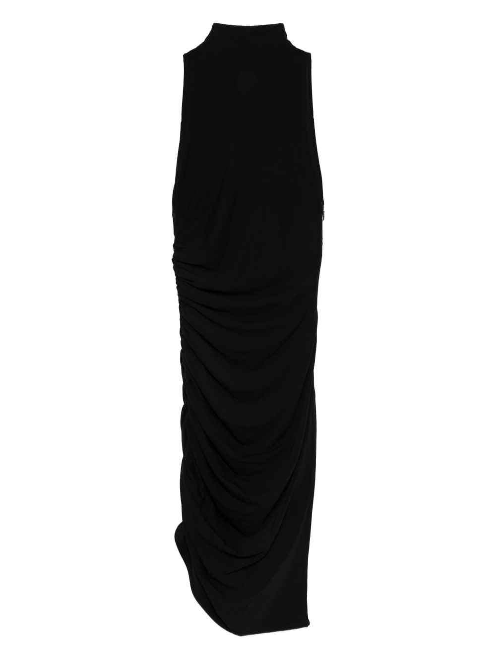 Jacquemus La Robe Piazza Courte Ruched High-Neck Mini Dress Black